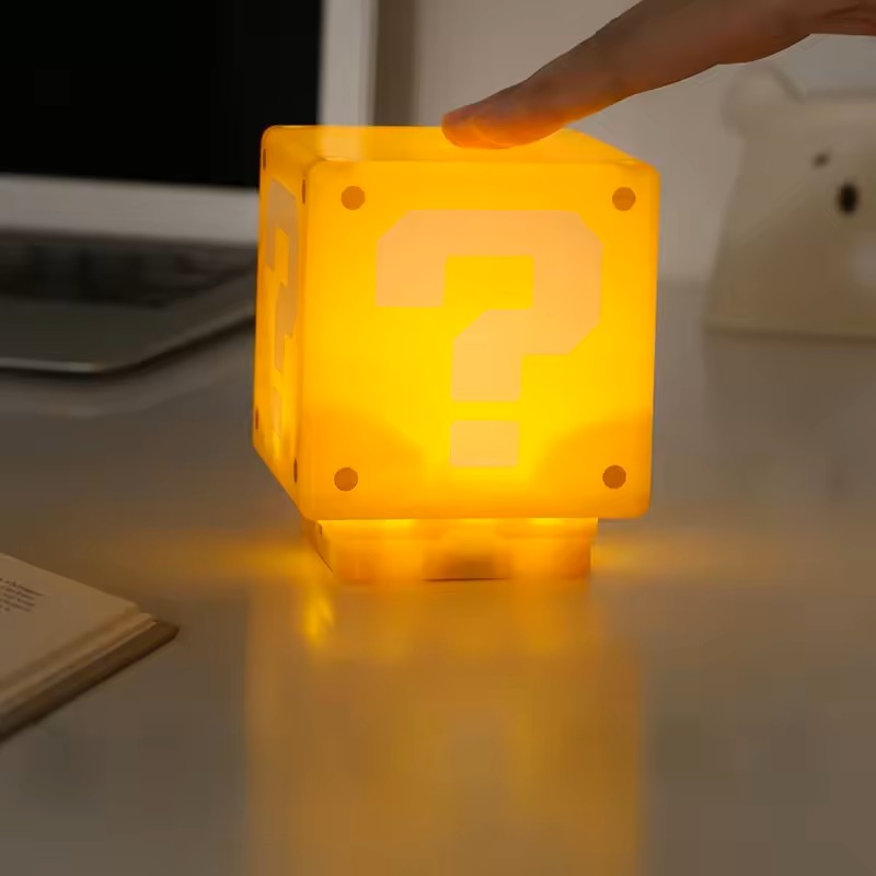 Super Mario Bros Block Creative Night Lamp Push Button