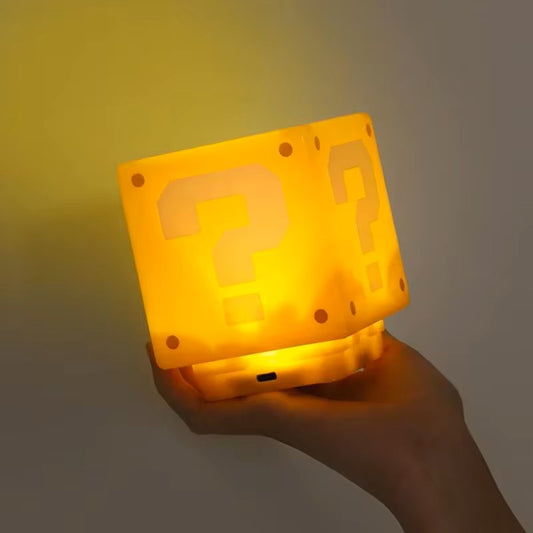 Super Mario Bros Block Creative Night Lamp Push Button