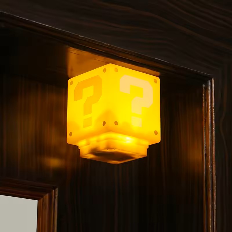 Super Mario Bros Block Creative Night Lamp Push Button